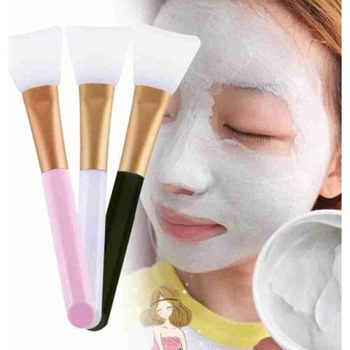 Soft Head Silicone Mask Mud Brush Applicator Hairless Cosmetic Plastic Handle Makeup Tools Tool With Brushes C4P8