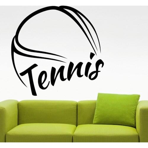 Huge Tennis Pattern Wall Sticker Tennis Quotes Sport Series Wall Mural Home Bedroom Art Cool Decor Wall Decals Stickers M-46
