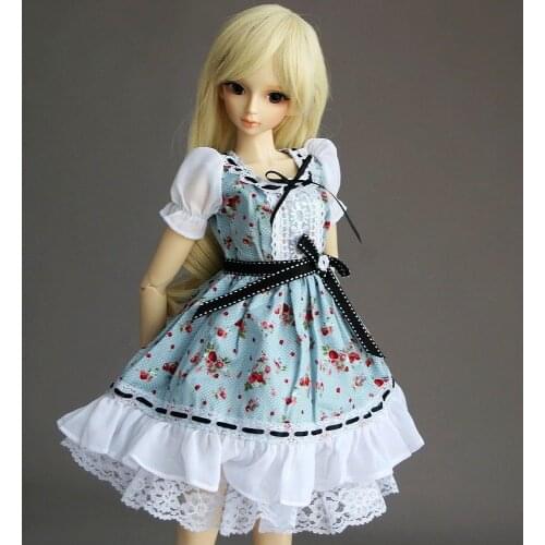 [wamami] 148# Blue Flower Floral Print Dress/Suit 1/4 MSD 1/3 SD DZ AOD LUTS BJD Dollfie