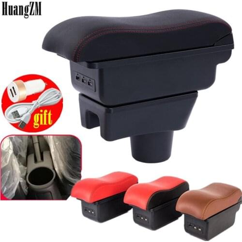 Armrest box For Mitsubishi Attrage Mirage Rotatable Large space Center Centre Console Storage Box with Cup holder ashtray USB in