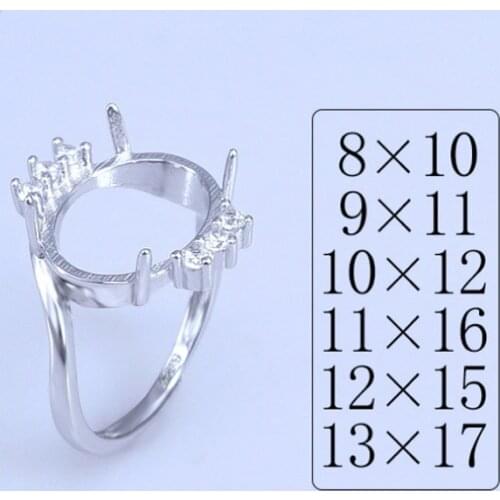 925 STERLING SILVER women girl Semi Mount Bases Blanks base blank Pad ring Setting Findings for Jewelry Making gift diy A2592