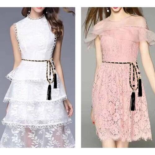 Female Fringe Alloy Metal Chain Belt For Women Tassel Gold Belt Ladies Exaggerated Vintage Waist Chain