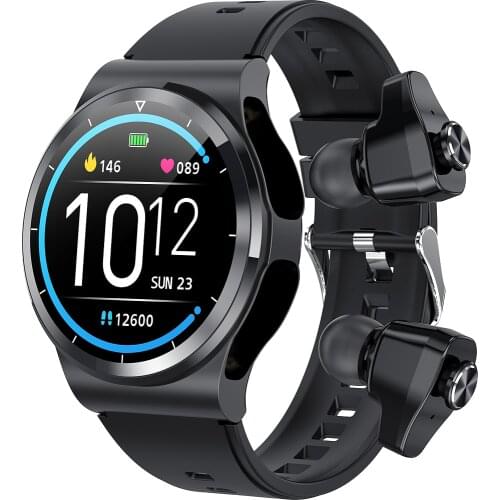 Gearvita GT69 Smart Watch Men And TWS Earphone 1.3'' HD Screen Waterproof Call Weather Heart Rate Customized Dial Smartwatch
