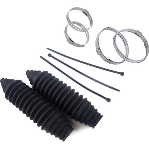 Universal Silicone Rack Pinion Steering Gaiter Pinion Boots+Cable Ties+Clamp Kit For Car Parts