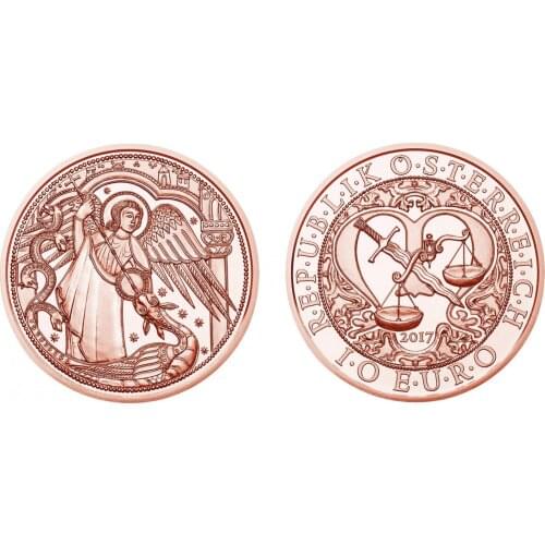 Austria 2017 Angel Series Michael Angel 10 Euro Commemorative Coin Genuine euro Collection real original coins