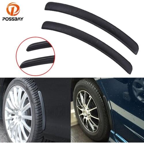 POSSBAY Car Truck Fender Flares Guard Strip Auto Rubber Bumper Mudguards Wheel Protector Anti Collision Decorative Strip Sticker
