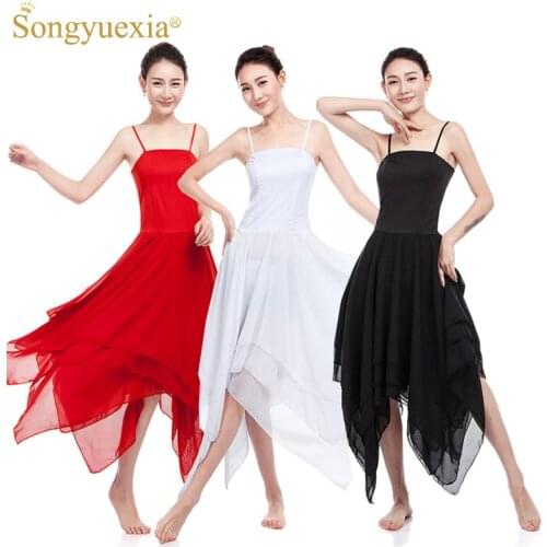SONGYUIEXIA Women Ballet Dress Performance Dance Costume Elegant Modern Dance Dress for Girls Ballet Tutu Dancewear Leotard