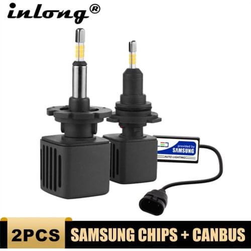 With 4 Sides SAMSUNG Chips Mini H4 LED H7 15000LM D2S H1 H9 H11 9005 D3S 9006 HB4 D1S Car Headlight Bulbs 6500K Fog Lights 12V