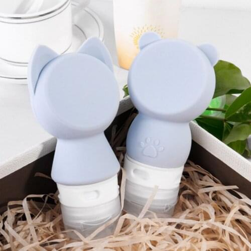 2pcs Cartoon Cosmetic Bottle Portable Travel Shampoo Body Lotion Face Cream Storage Container