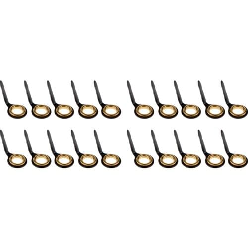 20pcs Stainless Steel Fishing Rod Guides Line Ring Eye Tip Rings Rod Repair Kit for Reservoir Pond River Ocean Boat Fishing