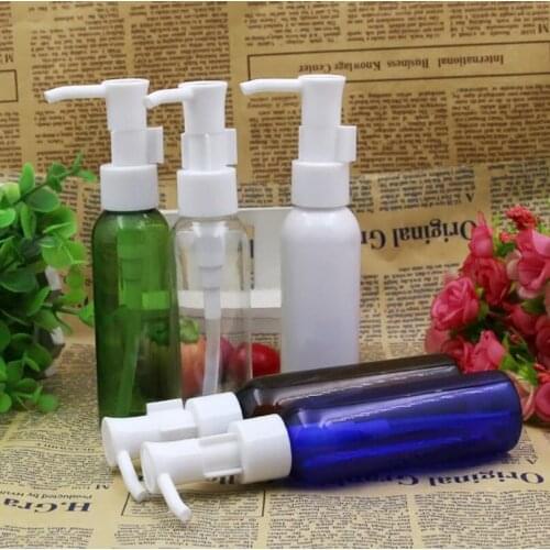 200pcs/lot 60 ml Empty perfume oil pump cosmetic bottle, PET plastic cosmetic container wholesale