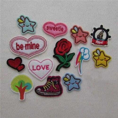 2017 new high quality exquisite badge iron on hot melt adhesive applique embroidery patches stripes DIY clothing accessory