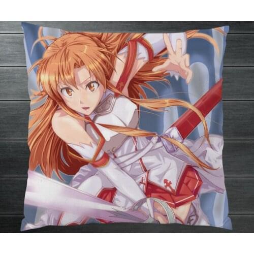 Anime Novel SAO Sword Art Online Yuuki Asuna Two Side Pillowcases Hugging Pillow Cushion Case Cover Manga Cosplay Gift P8