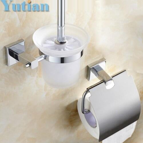 Free shipping,Brass Bathroom Accessories Set,Paper Holder toilet brush holder,bathroom sets,YT-10900-2