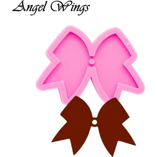 Bow-knot Shape Shiny Keychains Silicone Molds DIY Jewelry Epoxy Resin Mould DY0318