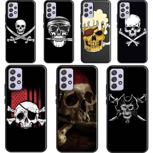 Pirate Skull Case For Samsung A72 A52 A42 A32 A12 A70 A50 A40 A30 A10 A20 S A11 A41 A51 A71 A21S Cover