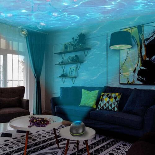 Star Sky Projector Star Night Light Colorful Ocean Waving Light Support for Bluetooth Remote Control Nightlight