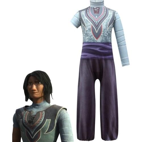 Kids Halloween Costumes for Girls Anime Raya and The Last Dragon Cosplay Carnival Party Clothing Fancy Dress Children Jumpsuits