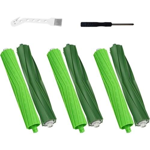 Dual Multi-Surface Rubber Brushes 3 Set Roller Brushes for IRobot Roomba I7 I7+ I3 I3+ I4 I6 I6+ I8 I8+/Plus E5 E6 E7