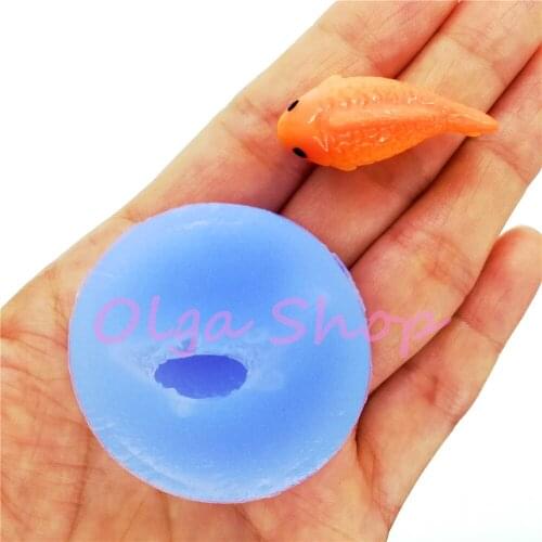 DYL846 3D Fish Silicone Mold for Fondant Cake Decorating Candy Chocolate Resin Art Soap Clay Pendant Earrings 30.5mm x 15.8mm
