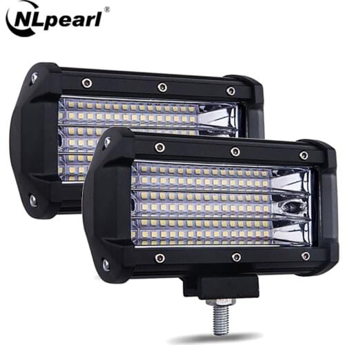 NLpearl 5 Inch 135W LED Work Light Bar Spot Beam Offroad 4X4 for Jeep Truck Car Boat Trailer SUV ATV 12V 24V Barra LED Headlight