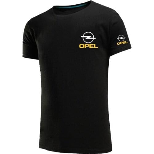 NEW OPEL Summer Comfortable Tees Color Customize Tshirt Male Short Sleeves Mans Cotton Hip Hop College Print Tops