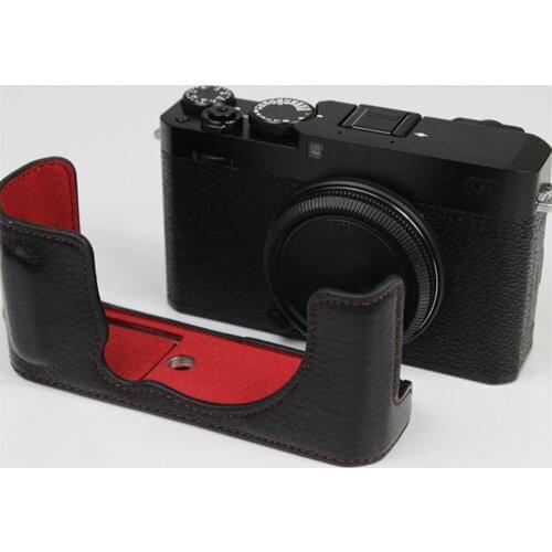 Leather Half Sleeve Bag Hand Grip Camera Protective Case Cover for FUJIFILM X-E4