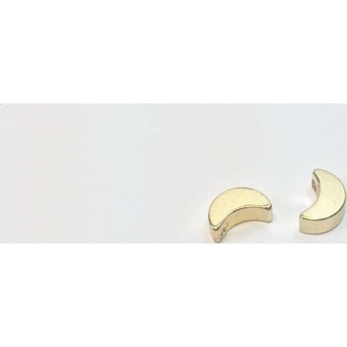 Eruifa 8mm Hot Wholesales Copper 2.5mm thick Moon Charms 20pcs per bag Pendant Becklace,Bracelet DIY 2 Colors