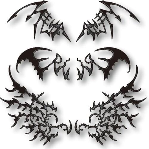 Punk gear devil wings metal cutting mold decoration background scrapbook greeting card DIY crafts blade embossing template 2021