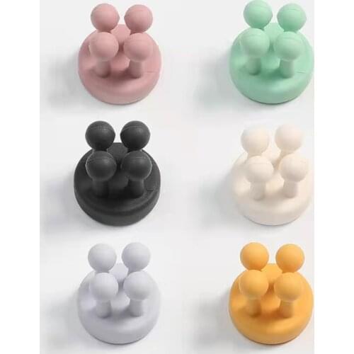 Lovely Cartoon Shape Silicone Sucker Strong Self Adhesive Door Wall Hangers Hooks Kitchen Bathroom Heavy Load Rack Cup Hook