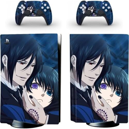 Black Butler PS5 Standard Disc Edition Skin Sticker Decal Cover for PlayStation 5 Console & Controller PS5 Skin Sticker Vinyl