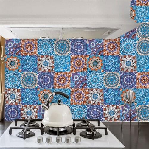 10pcs 15x15cm Tile Stickers PVC Self-adhesive 3D Wall Sticker Waterproof Kitchen Bathroom Tables Floor Hard-wearing Wall Dec