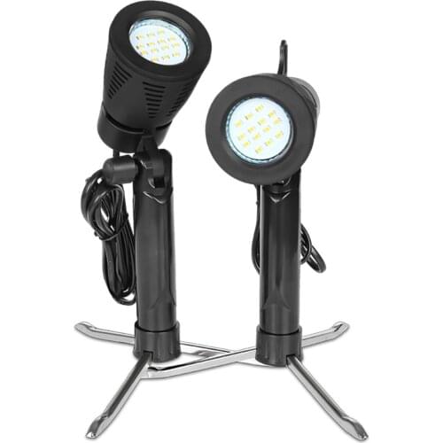 Photography Table Light Lamp LED Continuous Mini Portable Cold Warm Lighting 3800-5500K For Photographic Photo Video Studio 2PCS