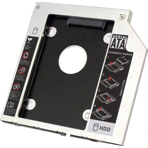 INGELON 9.5mm SATA 3.0 Interface Hard Drive Bracket SSD Adapter Optibay HDD Caddy DVD CD-ROM Enclosure Adapter Case for Laptop