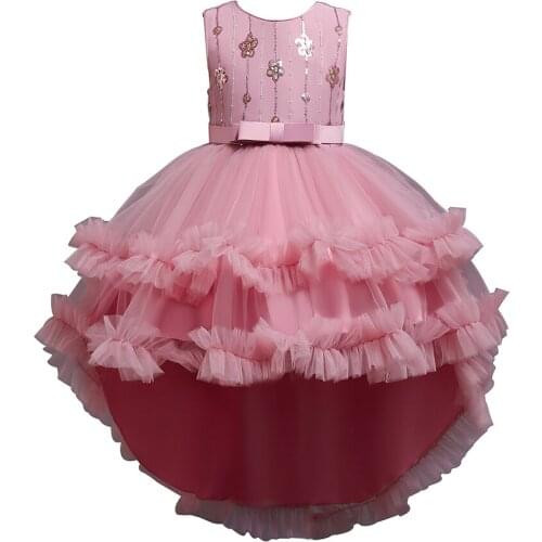 Girls Princess dress For Birthday Party Clothes Communion dinner lace embroidery dress flower children wedding party 3-12yrs