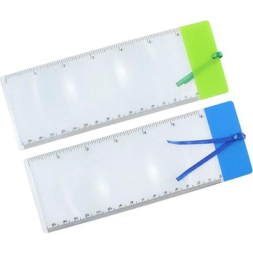 5pcs Promotional Gifts Card Type PVC Ultra-Thin 3x Bookmark Magnifying Glass Pocket Ruler Bookmark Magnifier