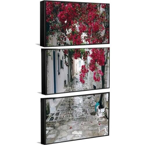 NEWBILITY European Retro Street Paintings Reataurant Classical Posters Living Room Decor Hallway Wall Art Cafe Painting Bedroom