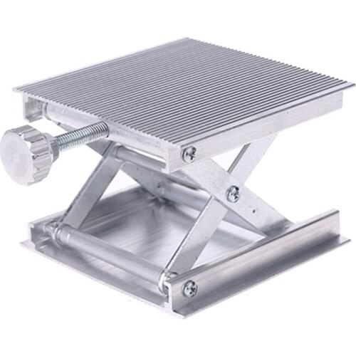 Stainless Steel Adjustable Lift Table Woodworking Engraving Lab Lifting Stand Rack Lift Platform A0KF