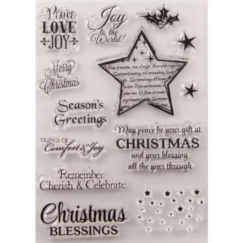 Christmas Star Silicone Clear Seal Stamp DIY Scrapbooking Embossing Photo Album Decorative Paper Card Craft Art Handmade Gift