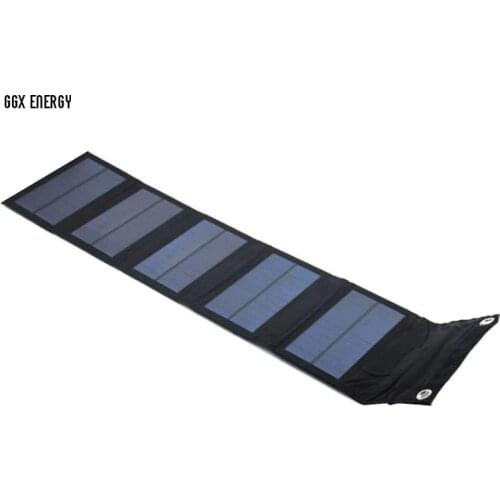 GGX ENERGY 10W USB 5V Foldable Solar Panel Charging Bag Portable Solar Power Battery Charger for Phone Power Bank Camping