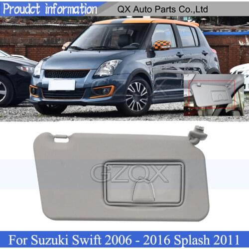 CAPQX Sun Shield Overhead Console Interior Sunvisor With Mirror For Suzuki Swift 2006 2007 2008 2009 2010 2011- 2016 Splash 2011