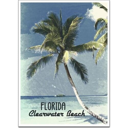 Modern Canvas Poster Florida Clearwater Beach Wall Art Painting Nordic Posters and Prints Wall Pictures for Home Decor No Frame