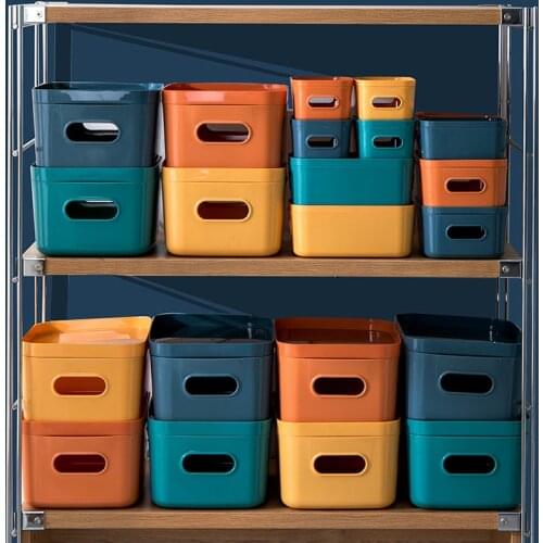 Sundries Storage Box with Lid Dustproof Household Clothing Home Organization Box Desktop Cosmetics Sorting Box Storage Basket
