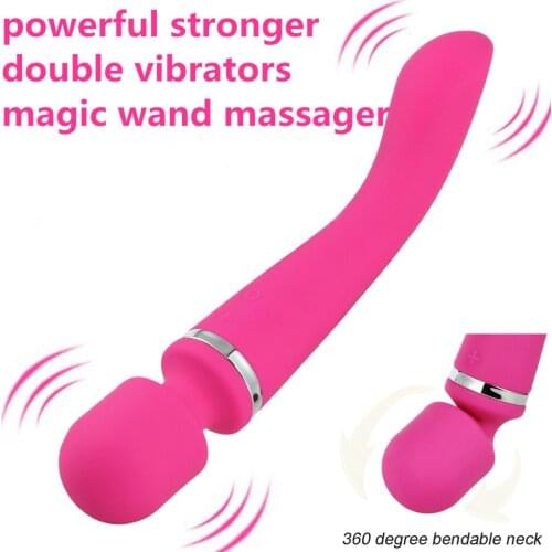 10 Speeds Dual Vabration AV Vibrators Rechargeable Magic Wand Massager Body neck massage G-spot Clitoris Vibrator Sex toys DHL