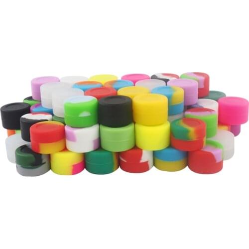 25pcs 3ml Silicone Jar Containers Non Stick Silicone Oil Kitchen Container Jar Storage