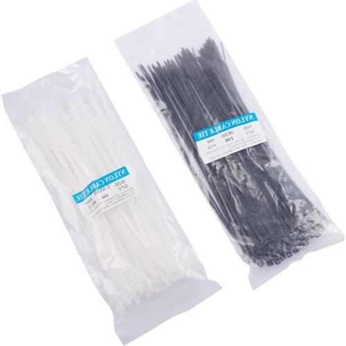 300 Pcs Nylon Cable Self-locking Plastic Wire Zip Ties Set 3*100 3*150 4*200 MRO & Industrial Supply Fasteners & Hardware Cable
