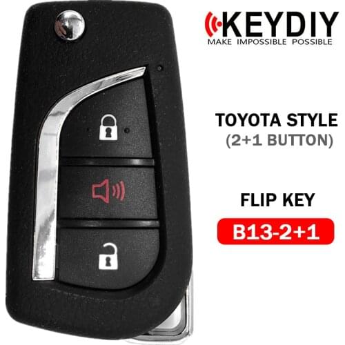 5/10pcs/lot KEYDIYl KD MINI B13/B13-2+1 3 Buttons Car Key For Toyota Style KD900/KD-X2 Key Programmer B Series Remote Control