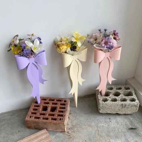 5pcs/lot Gift Bag Single Bouquet Packing Cases Bow Children Birthday Holiday Gifts Wedding Valentines Day Flower Box Gift Pouch