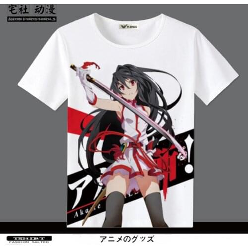 Akame Ga Kill! Red Pupil Queen Esdes Japanese Cartoon Clothes Short-Sleeved T-shirt funny t shirts anime shirt