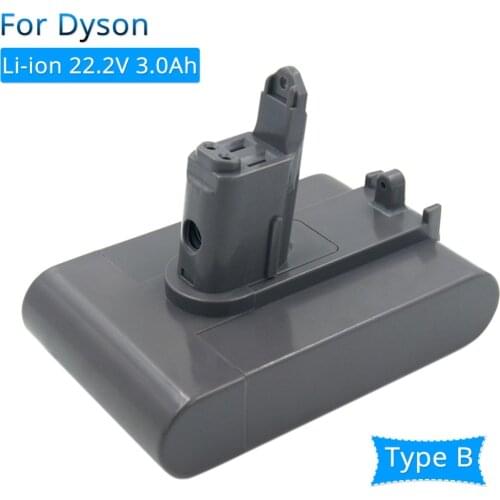 Type B Rechargeable Vacuum Cleaners Battery 22.2V 3.0Ah Lithium Replacement Batteries for Dyson DC31 DC34 DC35 DC45 DC44 animal